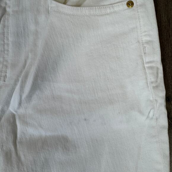 J.Crew Slim Fit Jeans WMNS 30 White Denim Super Stretch High Rise Zip Fly Button - Picture 5 of 8